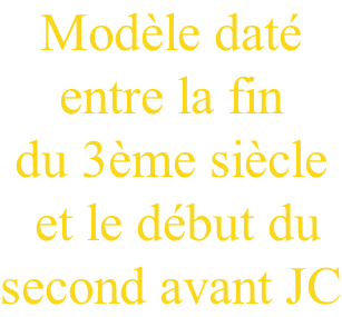 Modèle daté  entre la fin  du 3ème siècle  et le début du  second avant JC